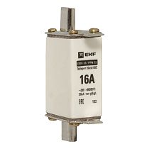 Плавкая вставка ППН-33 100/ 16А габарит 00С EKF PROxima Плавкая вставка ППН-33 100/ 16А габарит 00С EKF PROxima