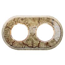 Рамка 2-х постовая, керамика, цвет мрамор Bironi