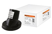 Патрон карболитовый настенный, Е27, черный. наклонный,  TDM