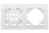 Минск Рамка 2-местная горизонтальная белая EKF Basic Минск Рамка 2-местная горизонтальная белая EKF Basic