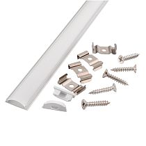 Профиль гибкий GAL-GLS-2000-6-175  (2м профиль+2м рассеиватель+2заглушки+4 скобы с шурупами) 1/100