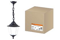 Светильник Прага Эл-11-70 60 Вт Е27 подвесной черный, прозрачный плафон  TDM