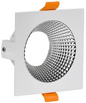 Светильник LIGHTING 4110 встраиваемый поворотный под лампу GU10 белый/хром пластик  IEK