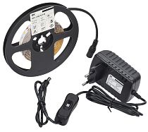 Комплект DIY (2835WW60-4,8-IP20-12В 5м + др. + выкл.)  IEK