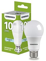 Лампа светодиодная A60 груша 10Вт 230В 6500К E27 GENERICA IEK Лампа светодиодная A60 груша 10Вт 230В 6500К E27 GENERICA IEK