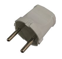 Вилка разборная General GRV-P-6-R-W-IP20, 6А, круглая, б/з, белая, IP20, 1/50/500