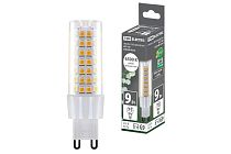 Лампа светодиодная G9-9 Вт-230 В-6500 К, SMD, 21,5x70,5 мм  TDM