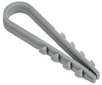 Дюбель-хомут 5х10мм для круглого кабеля нейлон серый (100шт/упак) GENERICA