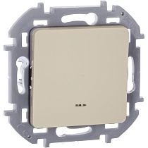 INSPIRIA Выключатель 1-клавишный с подсветкой/индикацией 10А безвинтовое крепление слоновая кость