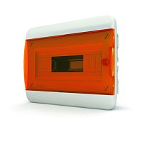 Щит встраиваемый 12 мод. IP41, прозрачная оранжевая дверца BVO 40-12-1 Tekfor
