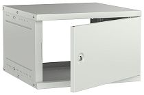 Шкаф настенный 19" 6U 600х600мм металлическая дверь серый GENERICA