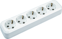 Колодка Navigator NCA-BL01-05-E-WH 5гн с заземлением АБС пластик