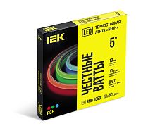 Лента светодиодная "неон" термостойкая 5м SMD5050 60LED/м 10Вт/м IP67 13мм 24В RGB IEK Лента светодиодная "неон" термостойкая 5м SMD5050 60LED/м 10Вт/м IP67 13мм 24В RGB IEK