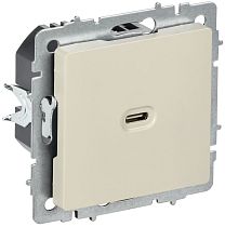 BRITE Розетка USB C 65Вт высокоскоростная зарядка РЮ12-1-БрКр бежевый IEK