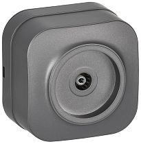 GLORY Розетка для открытой установки TV РТВ20-ХСм сталь матовый IEK