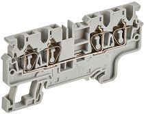 ARMAFIX Клемма пружинная CX2.5-4 2,5мм2 четырехконтактная серая IEK