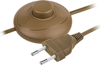 Шнур сетевой с выключателем NPS-FS01-170-2x0.5-BR 1.7м коричневый Navigator