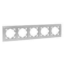 Валенсия Рамка 5-местная сталь  EKF