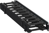 ITK Кабель-органайзер горизонтальный 19" 1U черный РФ IEK