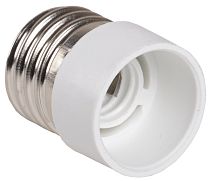 Патрон-переходник для ламп с цоколем E14 на цоколь E27 ПР27-14-К02 пластик белый  IEK