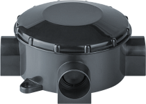 Коробка Navigator 93 760 NSS-DB-70-35-BL распаячная откр.монт.трехрожковая чер.