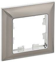 BRITE Рамка 1-местная РУ-1-Бр хром/никель  IEK