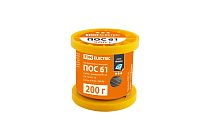 Припой ПОС 61, трубка с канифолью, ГОСТ 21931-76, Ø1 мм, 200 г, катушка, серия "Алмаз"  TDM