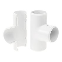 Тройник разборный белый д20 (50шт/600шт уп/кор) Промрукав Тройник разборный белый д20 (50шт/600шт уп/кор) Промрукав