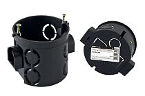 Коробка установочная СП D68х62мм, углубленная, саморезы, стык. уз, черная, IP20,  инд. штрихкод  TDM