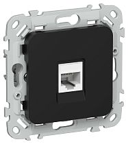 FLITE Розетка компьютерная RJ45 категория 6 UTP РК6-1-0-ФлЧ черный IEK