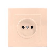 Валенсия розетка 1-местная б/з 10А кремовая с защ. штор. EKF PROxima