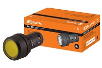 Кнопка SB7-CW3565-24V(LED) d22мм 1з+1р желтая  TDM