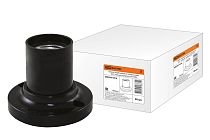 Патрон карболитовый потолочный, Е27, черный, прямой, Б/Н  TDM