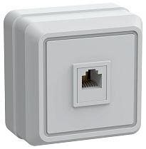 РТ20-ОБ Розетка 1местная телефонная ОКТАВА (белый) IEK