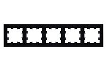 AtlasDesign Nature Стекло Черный Рамка 5-постовая  (Schneider Electric) Systeme Electric (Schneider Electric)