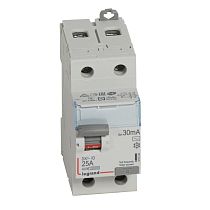 Выключатель дифференциального тока DX3-ID - 2П - 230В - 25А - тип AC - 30мА - 2 модуля