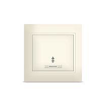 Выключатель проходной с подсветкой одноклавишный Севиль, скрытой установки, 10А, 220В слоновая кость UNIVERSAL