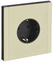 FORTE&PIANO Розетка 1-местная с заземлением без защитных шторок винтовое крепление 16А FP816M металл серый сланец IEK