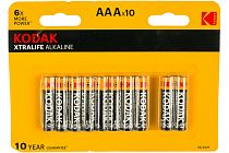 Батарейки Kodak LR03-8+2BL XTRALIFE  [K3A-8+2] (120/480/38400)