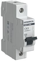 Автоматический выключатель ВА47-29М однополюсный 63А 4,5кА C GENERICA IEK