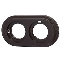 Рамка двухпостовая серия Лизетта пластик цвет коричневый Bironi