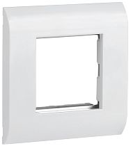 ITK Лицевая рамка для модуля Mosaic 80х80мм мет. суппорт белый IEK
