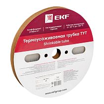 Термоусаживаемая трубка ТУТ 12/6 прозрачная рулон EKF