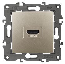 Розетка ЭРА Elegance 14-3114-04 шампань HDMI