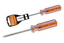 Отвертка крестовая, прозрачная рукоятка, углеродистая сталь, тип PH3 x 200 мм, серия "Гранит"  TDM