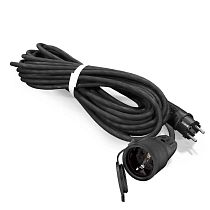 Удлинитель-шнур силовой каучуковый УШ-16 IP44 КГ 3*2,5 1 гнездо с защитной крышкой 10м UNIVERSAL