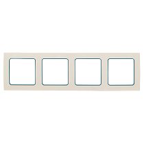 Стокгольм Рамка 4-местная белая с линией цвета синий EKF PROxima