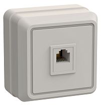 РТ20-ОКм Розетка 1местная телеф. ОКТАВА (кремовый) IEK