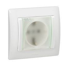Розетка Legrand Galea Life 771027 белый одинарная IP44 немецкий стандарт 2К+3 безвинтовые Legrand