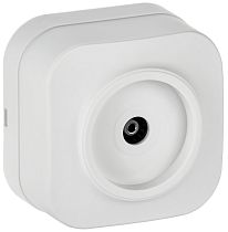 GLORY Розетка для открытой установки TV РТВ20-ХБм белый матовый IEK